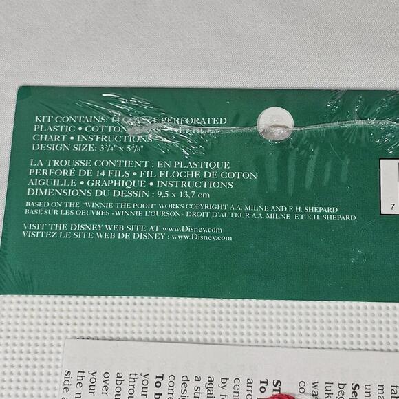 Janlynn #1133-34 Winnie the Pooh Candy Cane Ornament Cross Stitch New Sealed - Picture 3 of 3